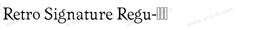 Retro Signature Regu字体转换
